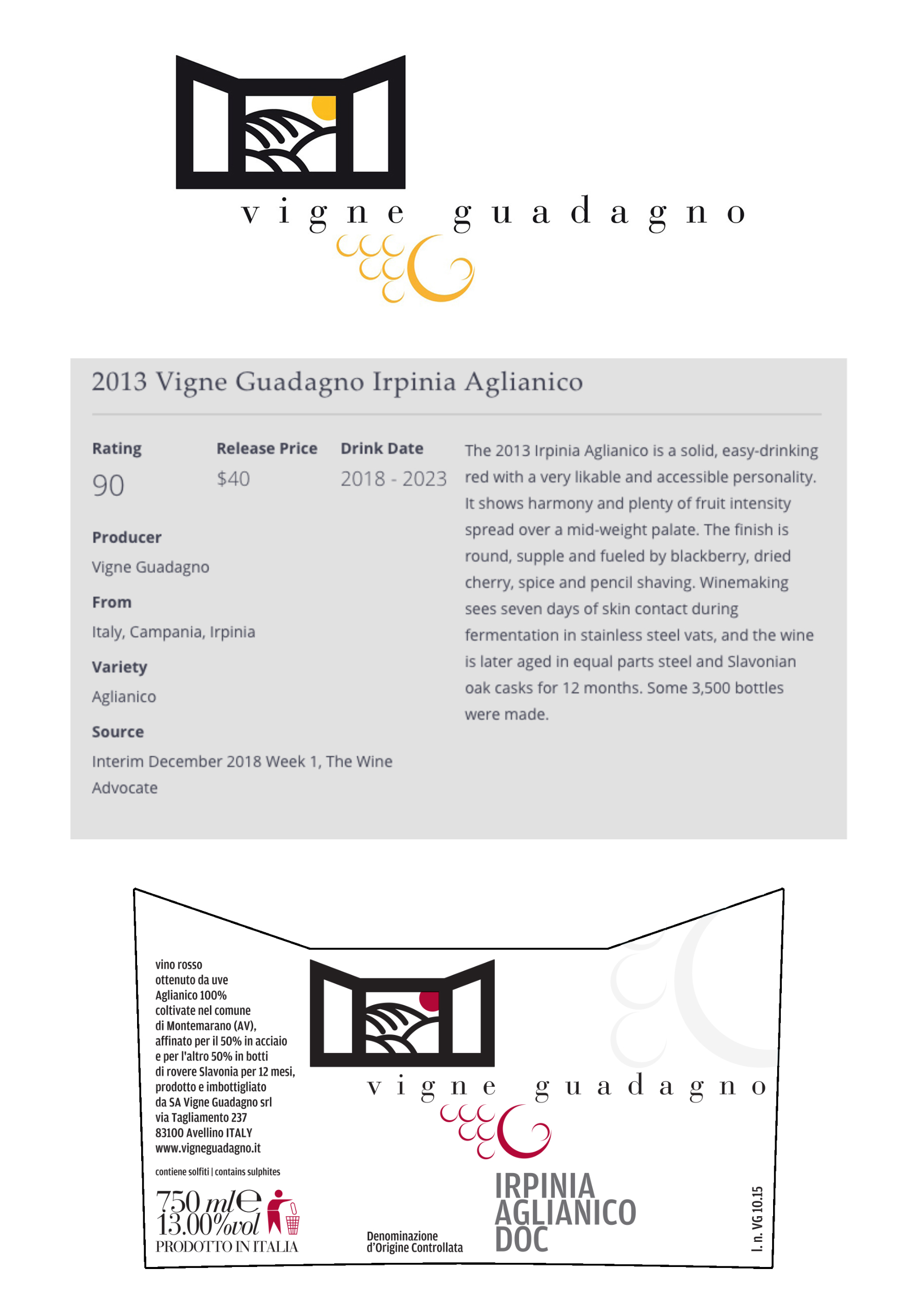 2013 - Irpinia Aglianico